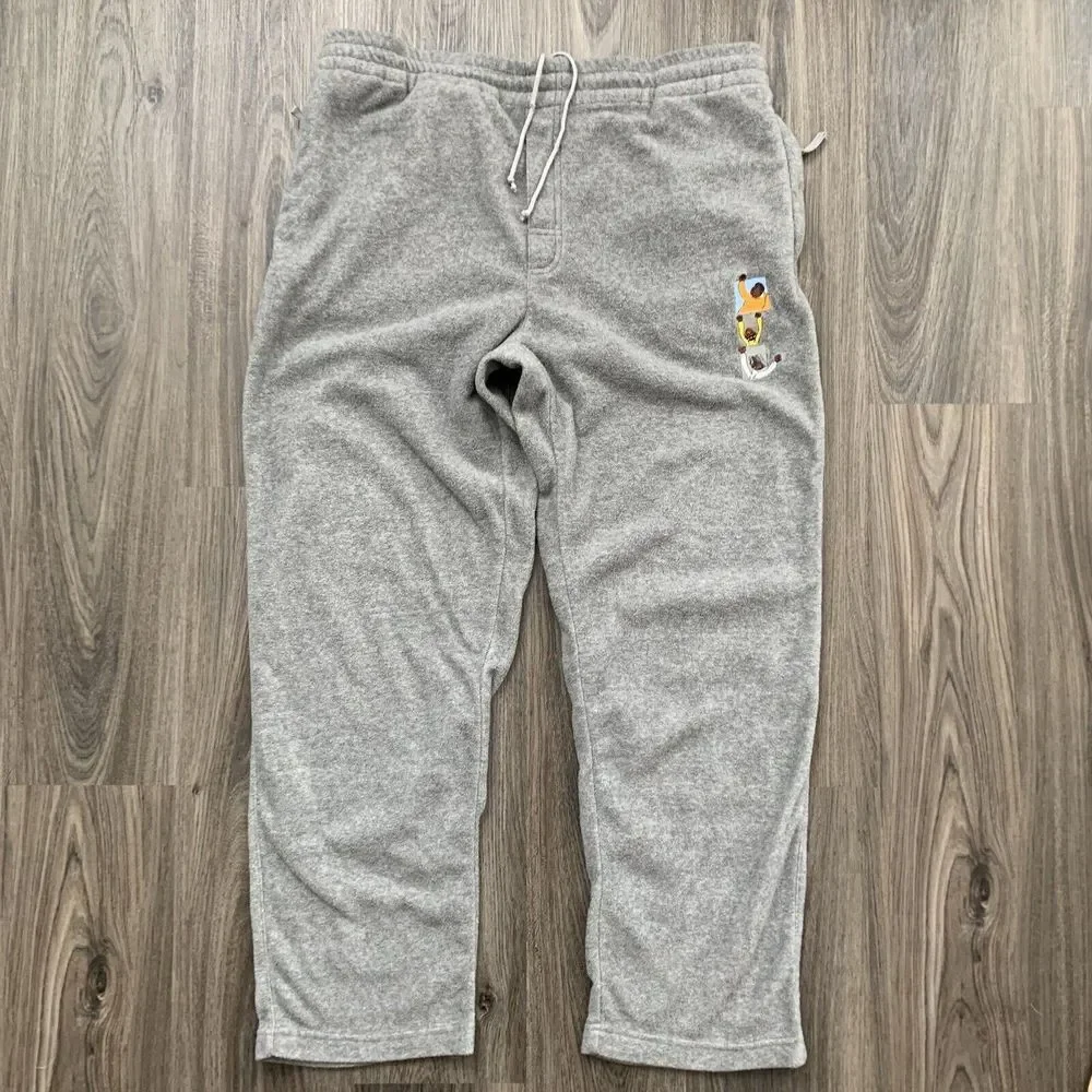 Vtg Platinum Fubu Joggers Sweatpants Gray L Mens Fat‎ Albert Embroidered Y2k
